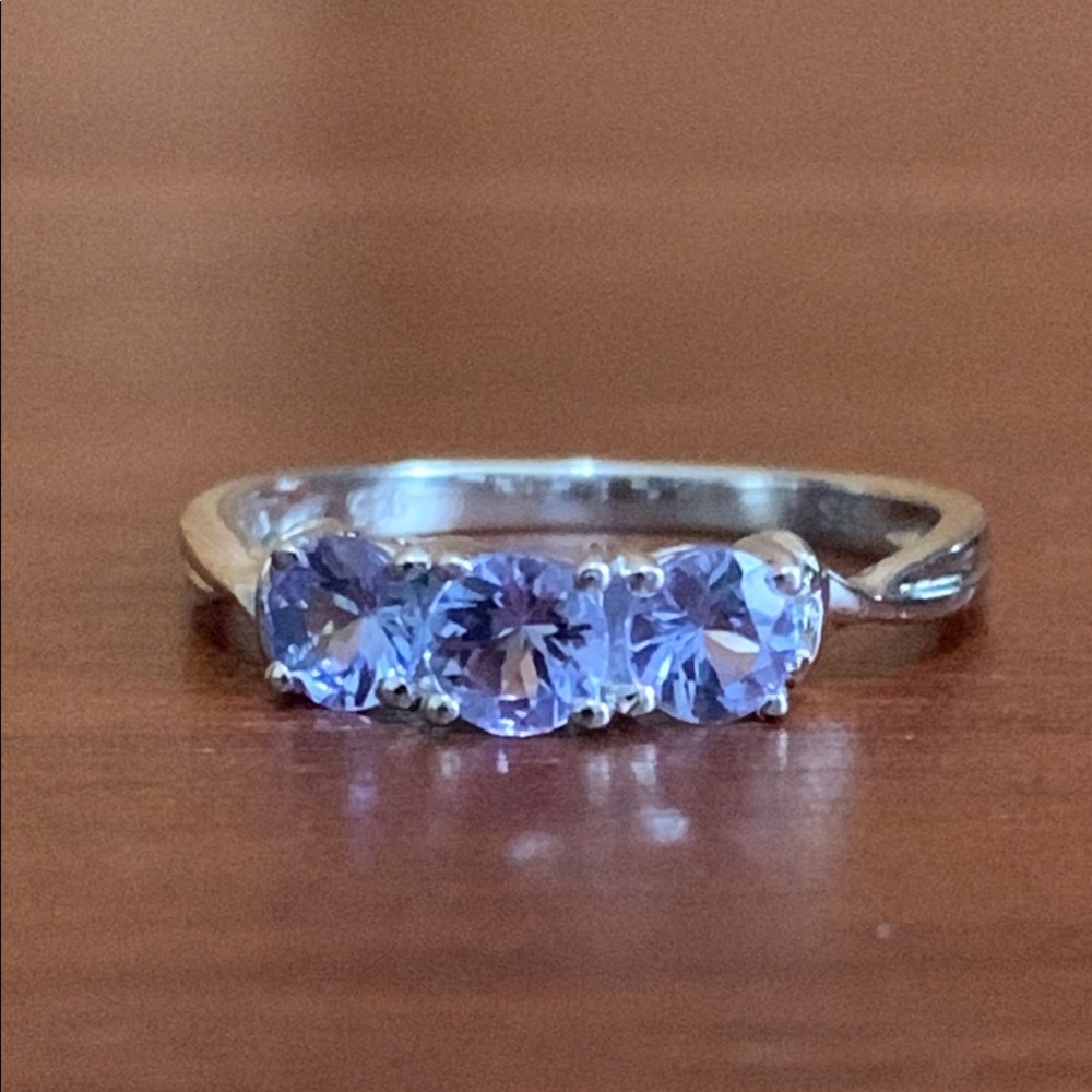 NWT STS 925 silver and tanzanite ring size 6.75